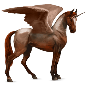 bevinget ride-enhjørning fullblodshest musegrå