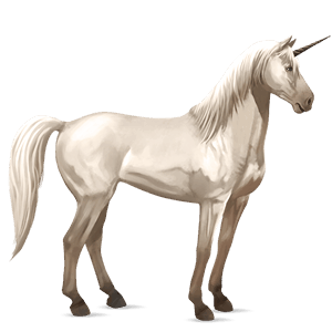 ride-enhjørning mustang cremello