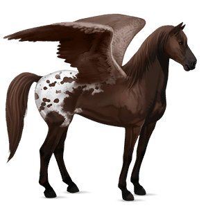 ridepegasus mustang leverfuks med flekket teppe