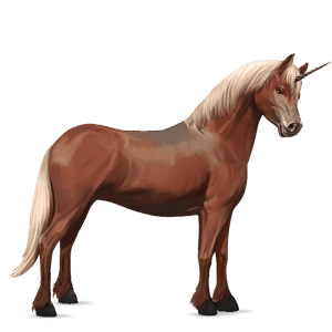 enhjørningsponni haflinger linfarget fuks