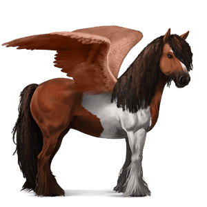 ridepegasus tinker mørkebrun tobiano
