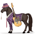 ridehest american paint horse tobiano svart flekket