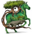 ridehest quarter horse epleskimmel
