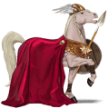 ridehest quarter horse musegrå