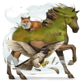 ridehest quarter horse svart fuks