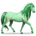 regnbuens hest, forest green