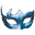den blå karnevalmasken
