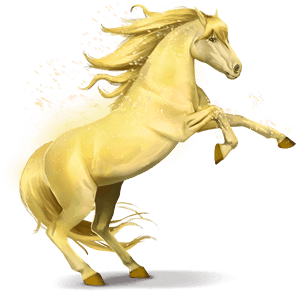 regnbuens hest, shiny yellow